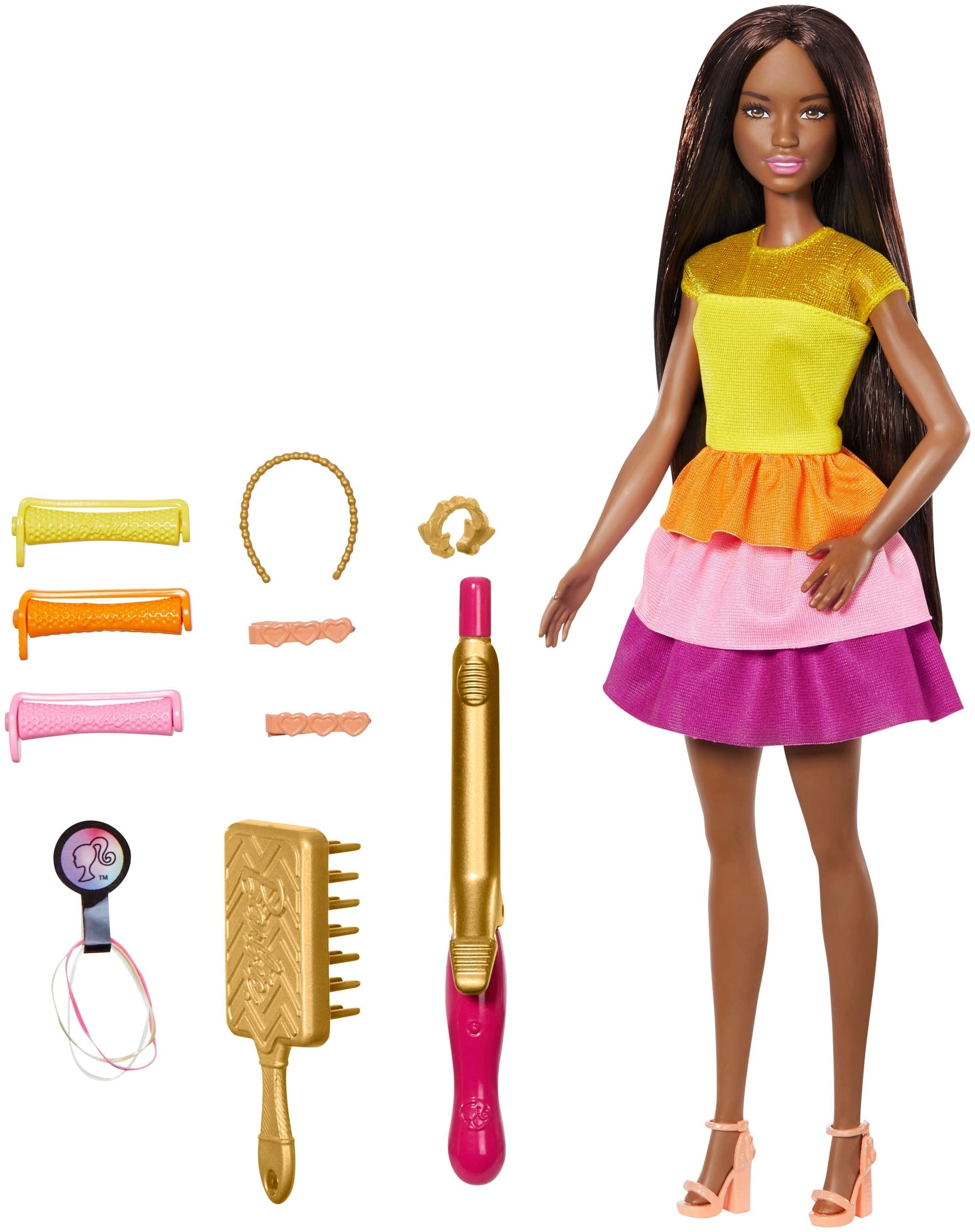 Barbie Ultimate Curls - Hairstyling Playset No-Heat Curling Tools