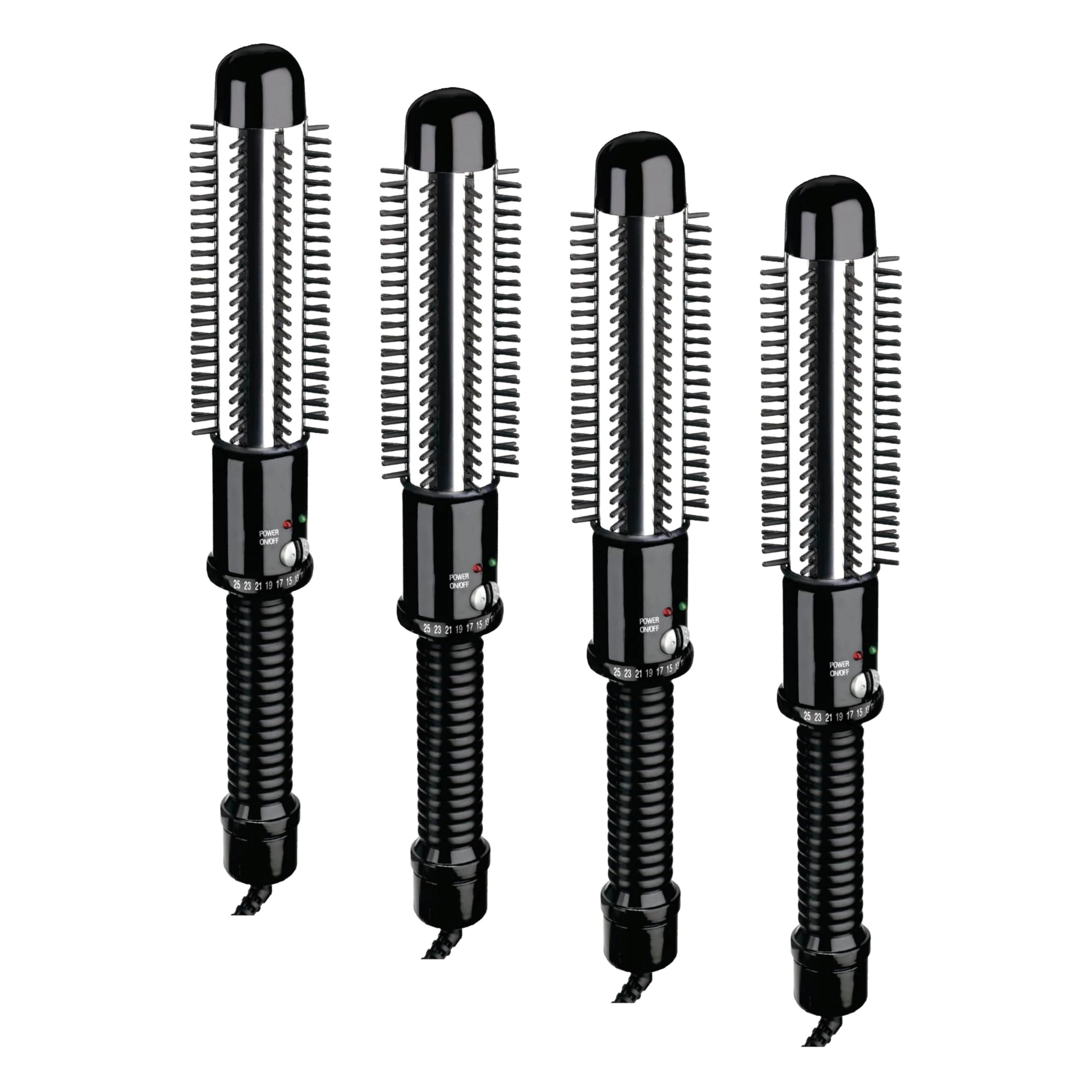 Conair Instant Heat Curling Iron Brush - 1 1/4-Inch Black 4 Count