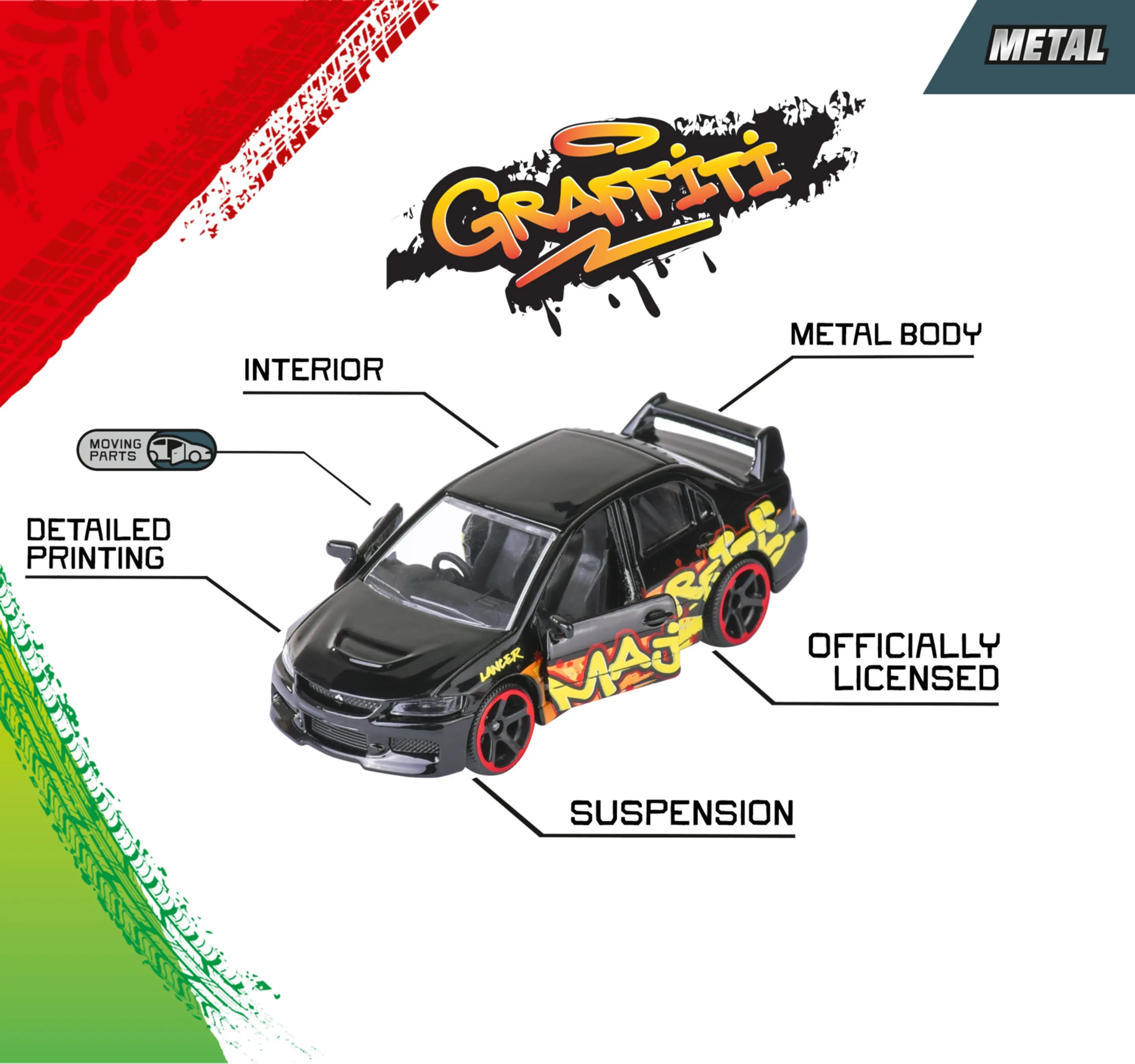 Graffiti 9+4 Gift Pack Model Cars - 13 pcs