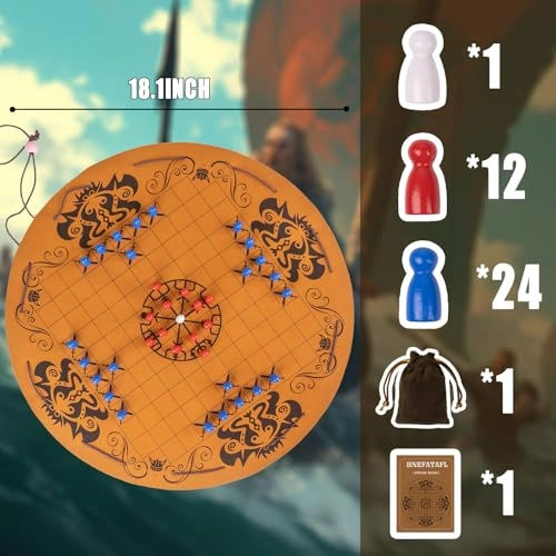 Hnefatafl - Viking Chess Set Leather Play Mat