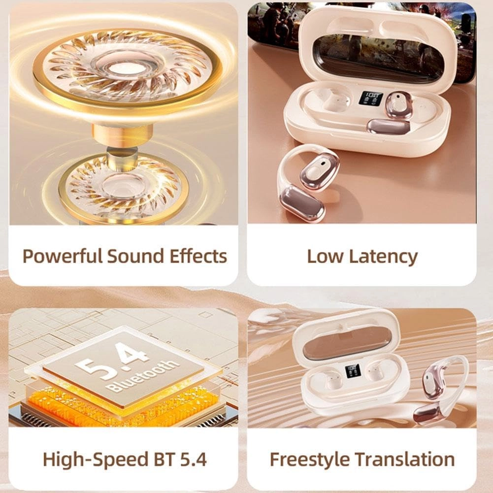 Language Translator Earbuds - Real-Time Audio & Text Supports 140+ Languages