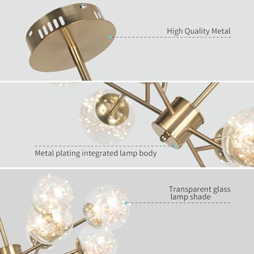 Sputnik Chandelier - 12-Light 72W