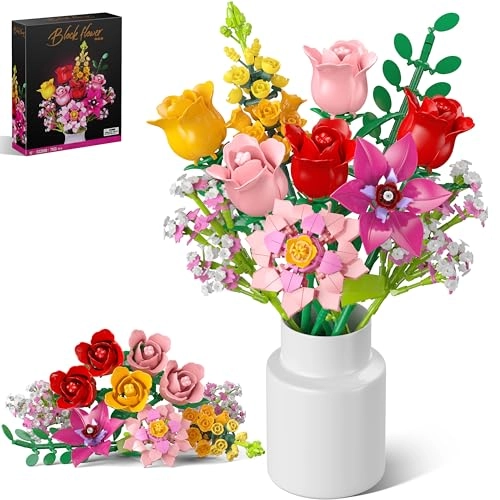 Flower Bouquet Building Set - 860 pcs