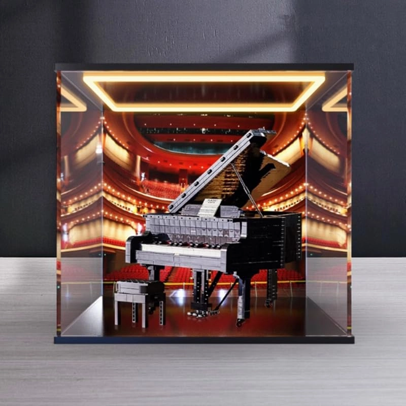 Clear Acrylic Display Case (21323) - 50x40x45cm Background+top Light