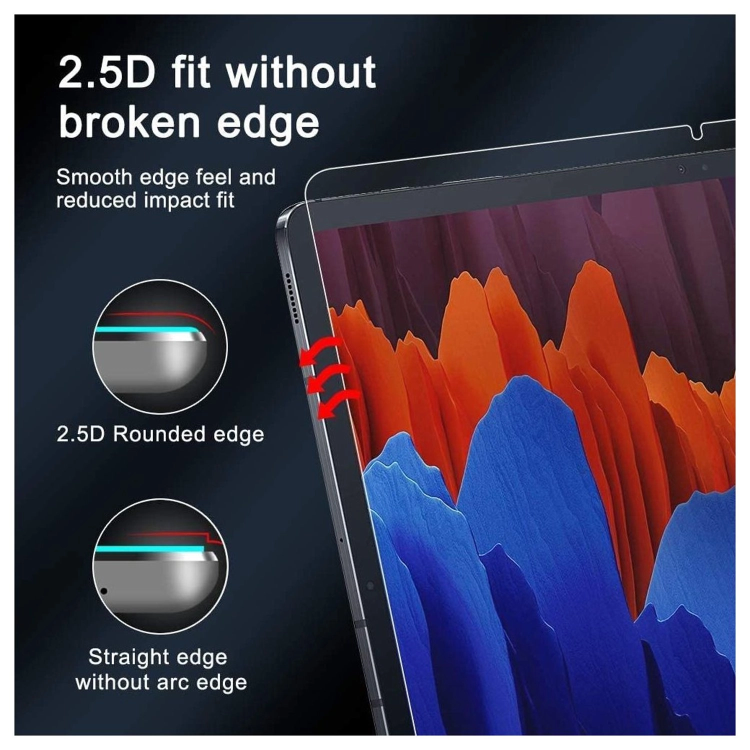 Folio Case with Screen Protector for Galaxy Tab S7