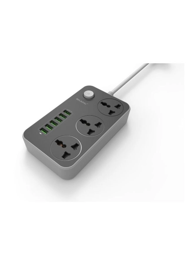 SC3604 - 6 Port USB Black/Grey