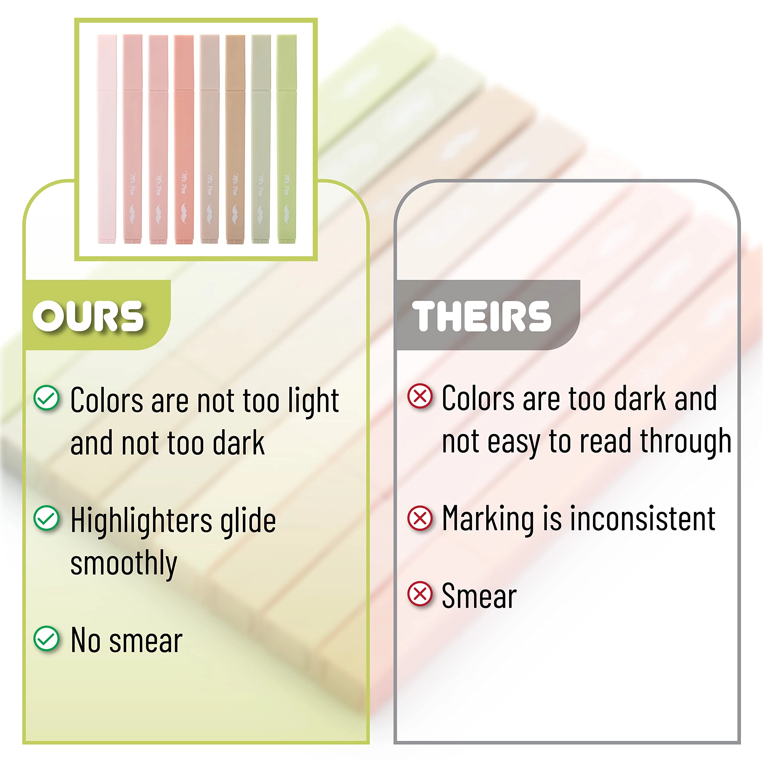 Aesthetic Highlighters - Boho Colors Chisel