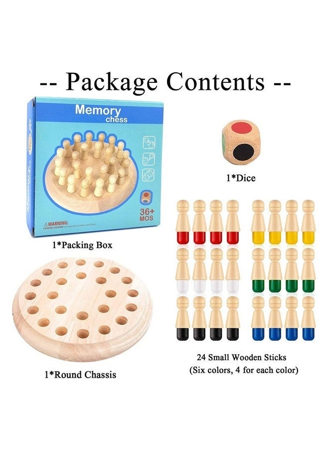 Wooden Memory Chess - 3 4 5 6 Year Old