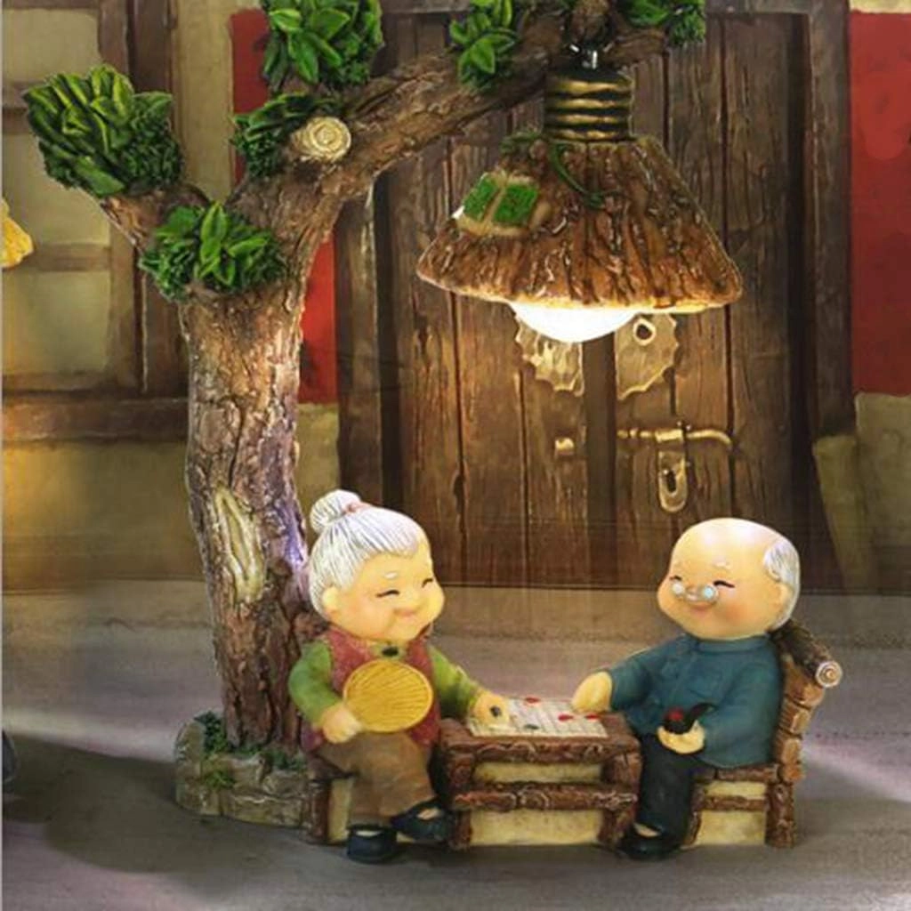 Elderly Couple Figurines - Resin