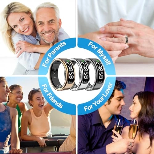 Smart Ring - LED Dispay Screen Heart Rate Sleep Tracker