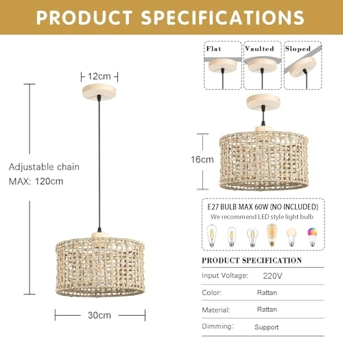 Rattan Ceiling Lamp