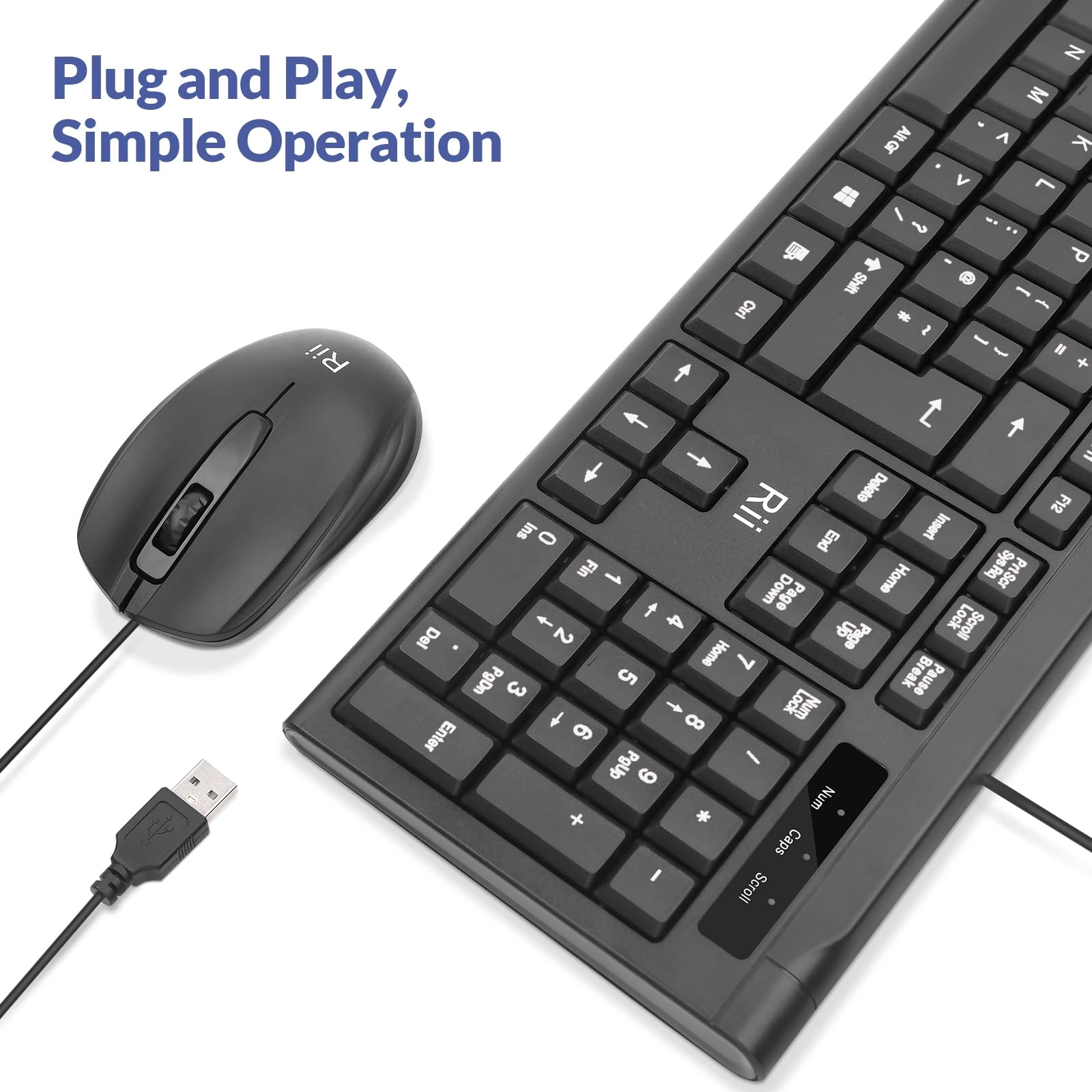 Keyboard and Mouse Set - QWERTY Wired