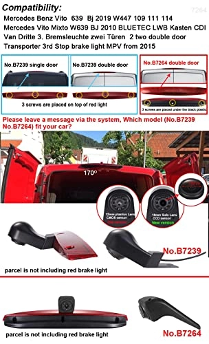 brake light camera - Night vision 1280 x 720 pixels