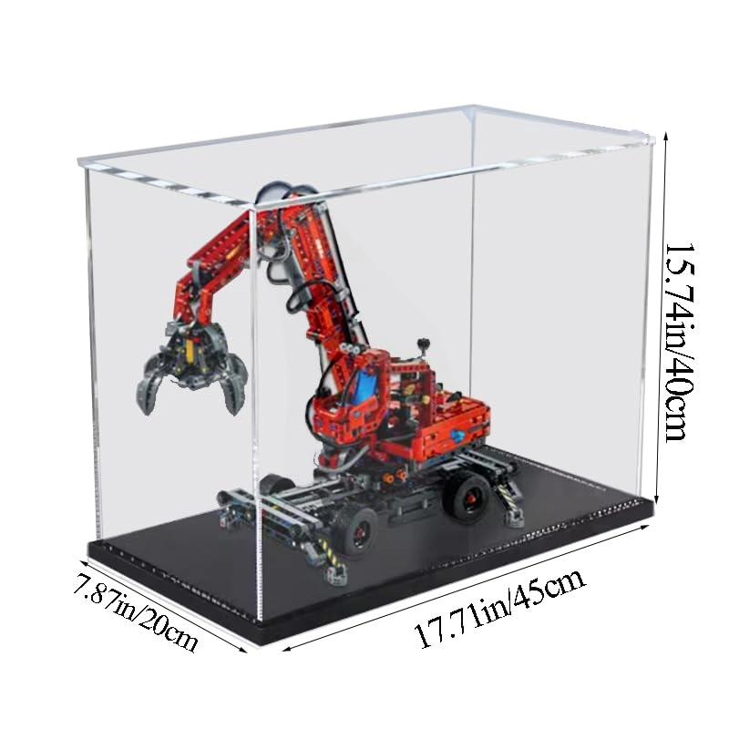 Technic Acrylic Display Case (42144) - Black Bottom+background 17.71x7.87x15.74in