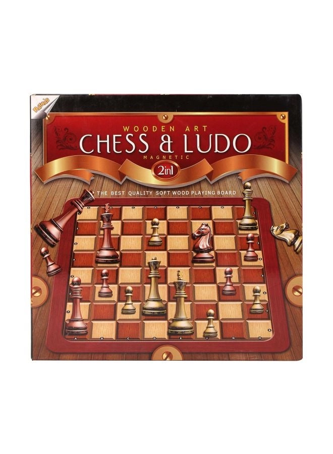 2-In-1 Chess And Ludo - Wood Multicolour