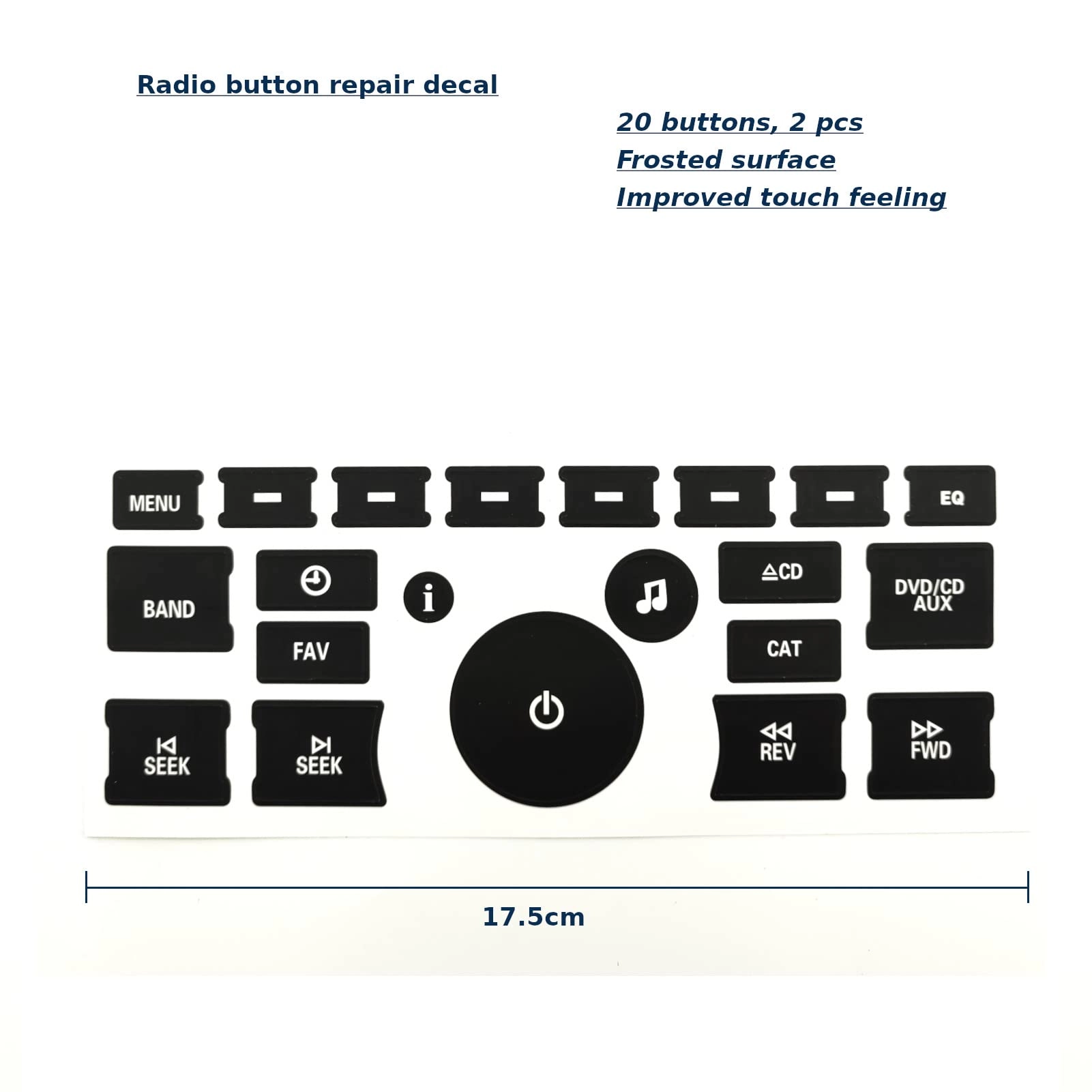 Radio Dash Button Repair Kit