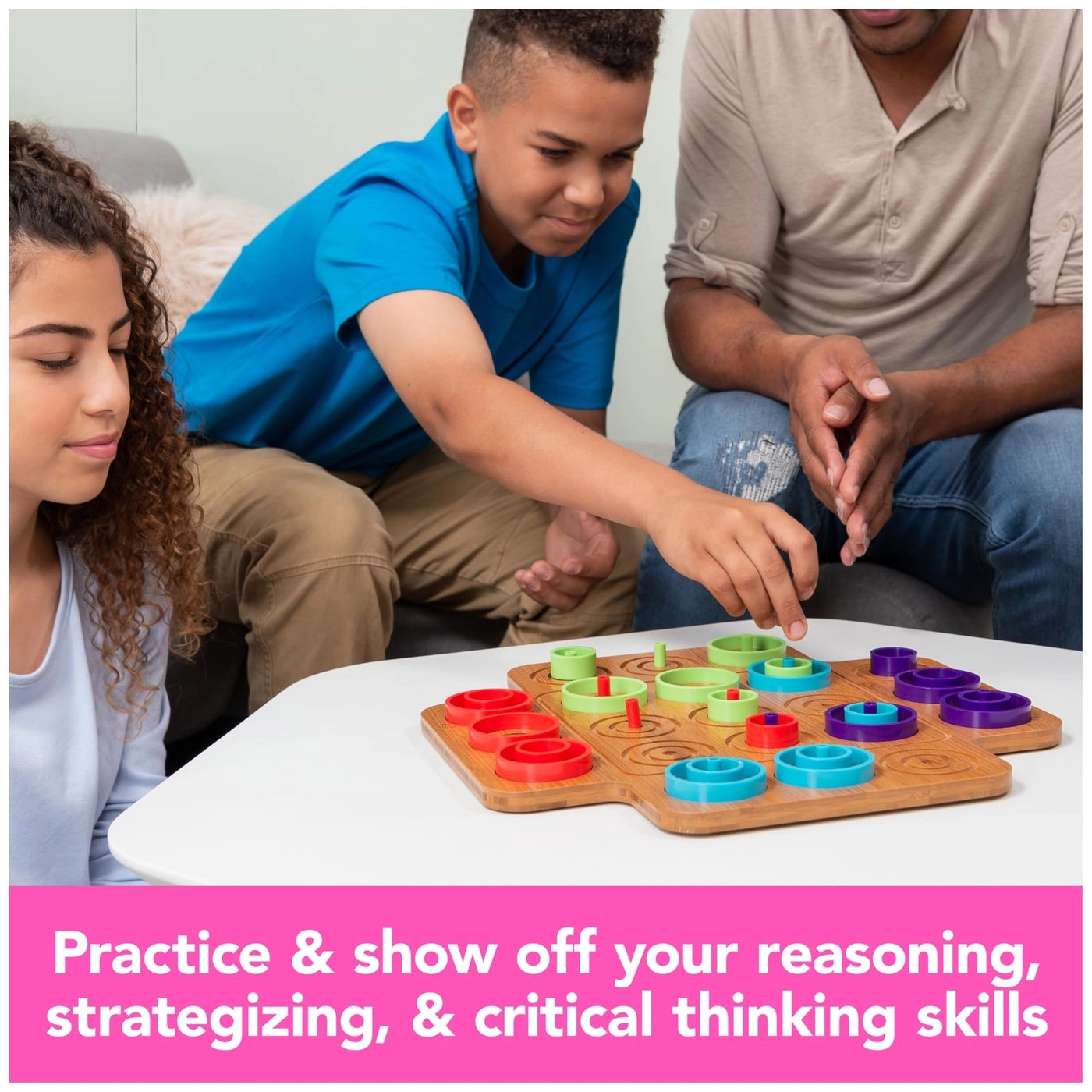 Otrio Puzzle - Wood Strategy Game