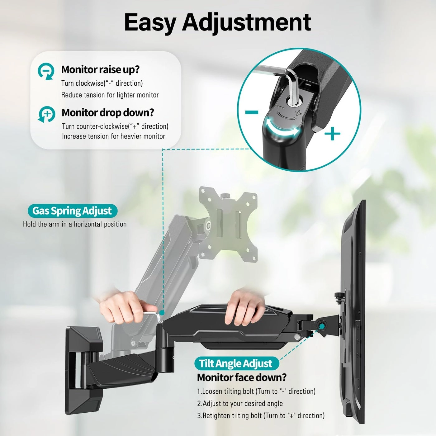Dual Monitor Wall Mount - 2 Monitors 13 to 32 Inch VESA 75x75/100x100