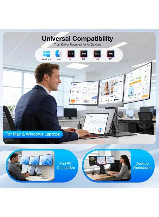Quad Laptop Screen Extender - 1920 × 1200 15.3 in