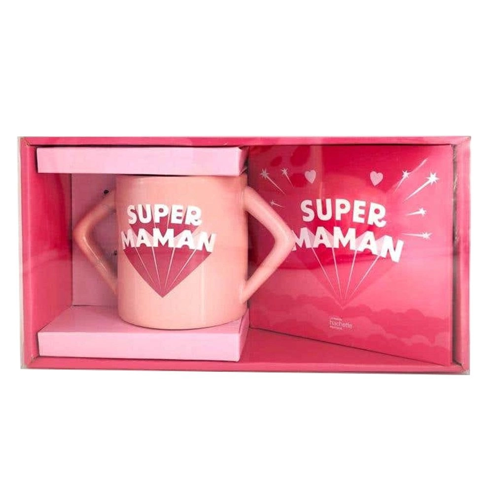 HACHETTE PRAT Super Maman Mug - screen-printed + Book