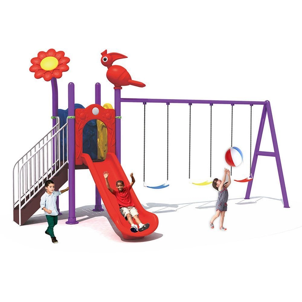 Kids Playground Climbers Swings N Slide - 3+ Multi Colour