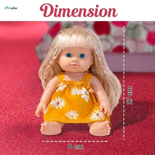 Beautiful Girl Doll - 17 cm Silicone White Dress