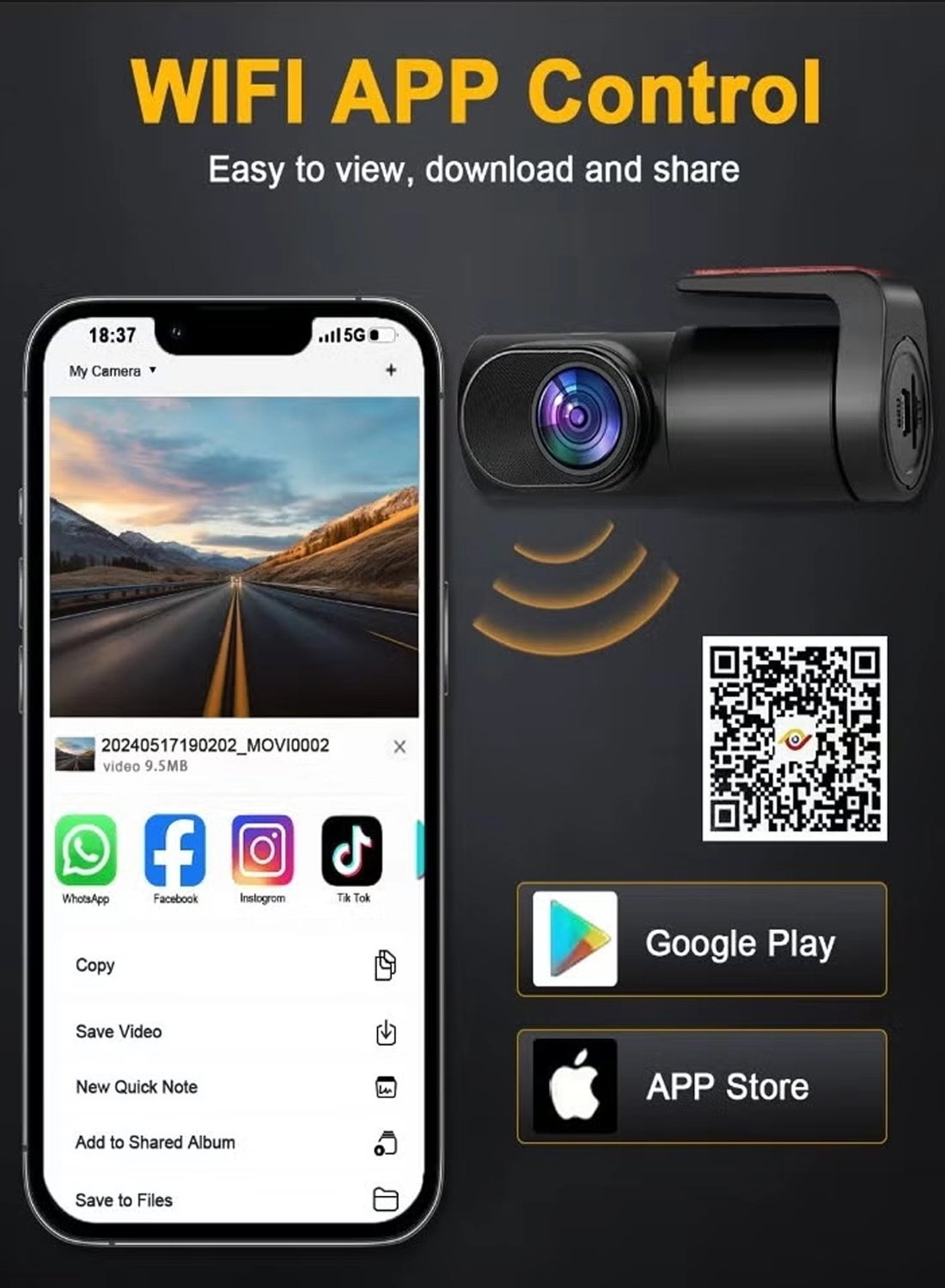 Dash Cam 1080 pixels
