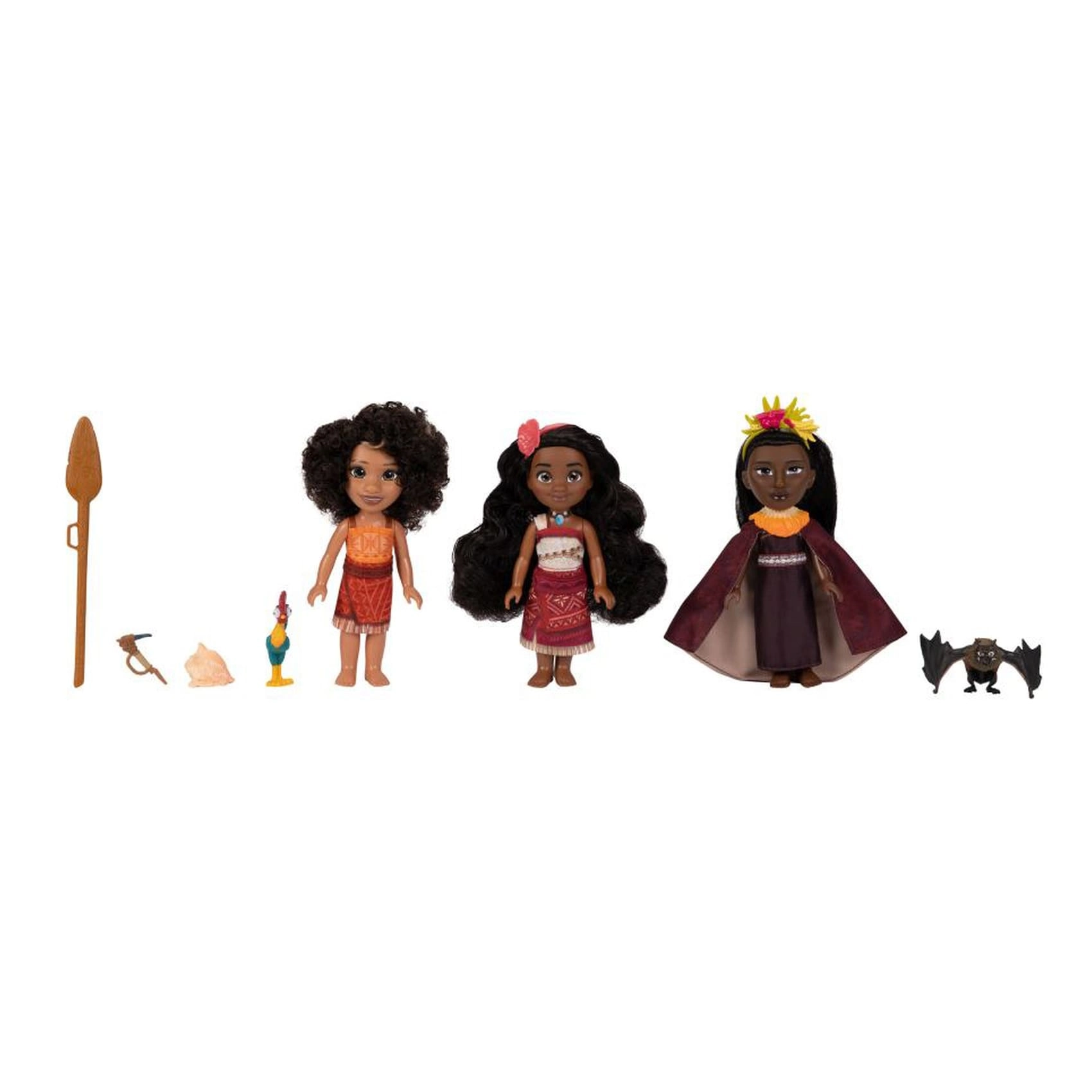 JAKKS Pacific Moana Doll + Maui Doll + Pua Doll + Heihei Doll