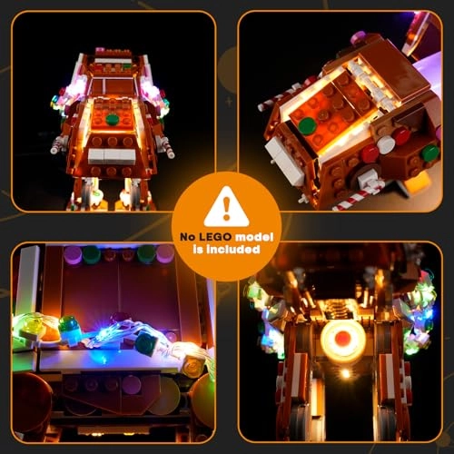 LED Light Set for Lego 40806 Gingerbread AT-AT Walker - Easy Installation Hidden Wiring