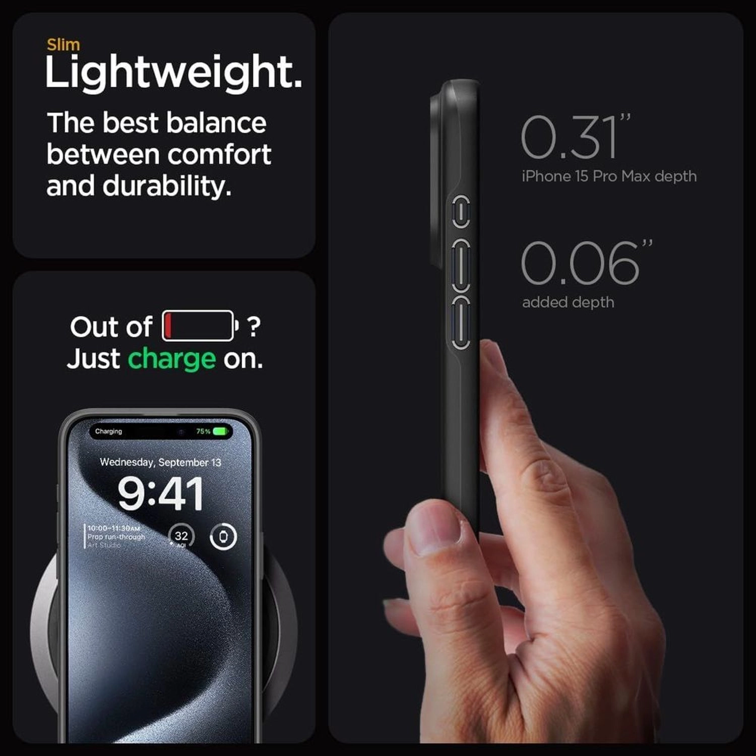 Thin Fit Case - Polycarbonate for iPhone 15 Pro Max