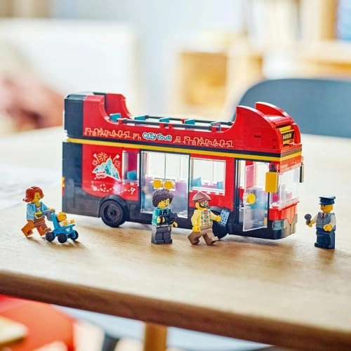 City Double-Decker Sightseeing Bus (60407) - Red 5 minifigures