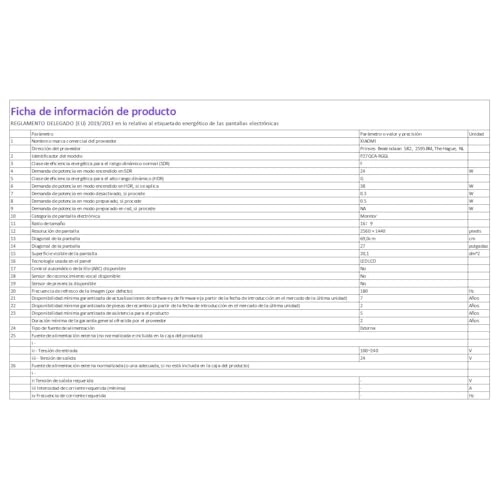 G27Qi EU - ELA5593EU 27 Inches 2560 x 1440 Pixels