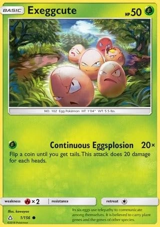 Pokémon Pokemon Exeggcute 1/156 - English + Toploader