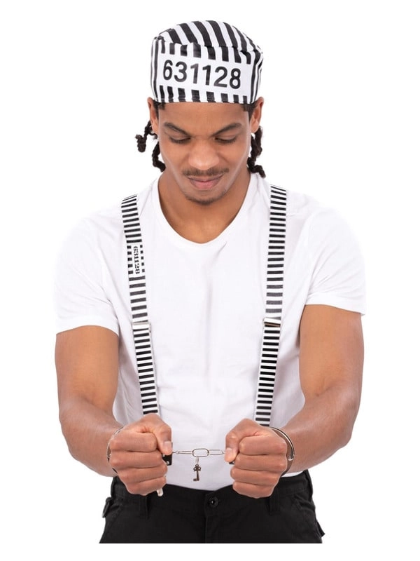 Party Zone Hat + Braces + Handcuffs