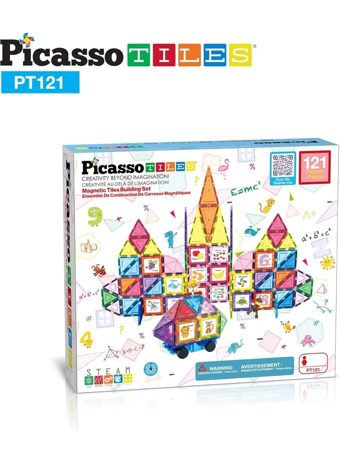 Magnetic Tiles Graphic Building Blocks - 121 pcs