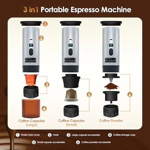 Portable Coffee Maker - 90 Milliliters NS/DG/Ground Coffee