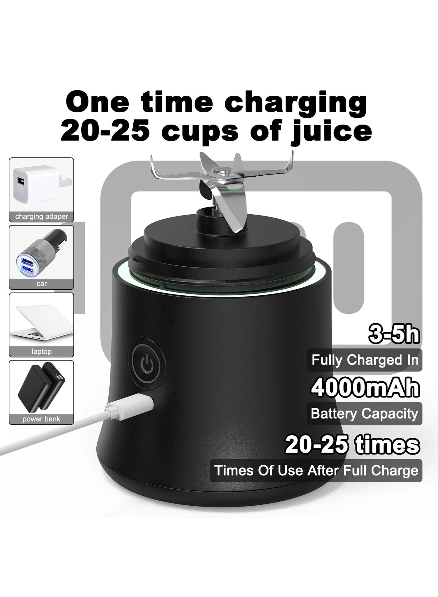 Portable Blender - Rechargeable Mini Electric Juicer