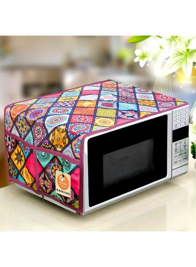 Microwave/Oven Top Cover - 4 Utility Pockets Polyester