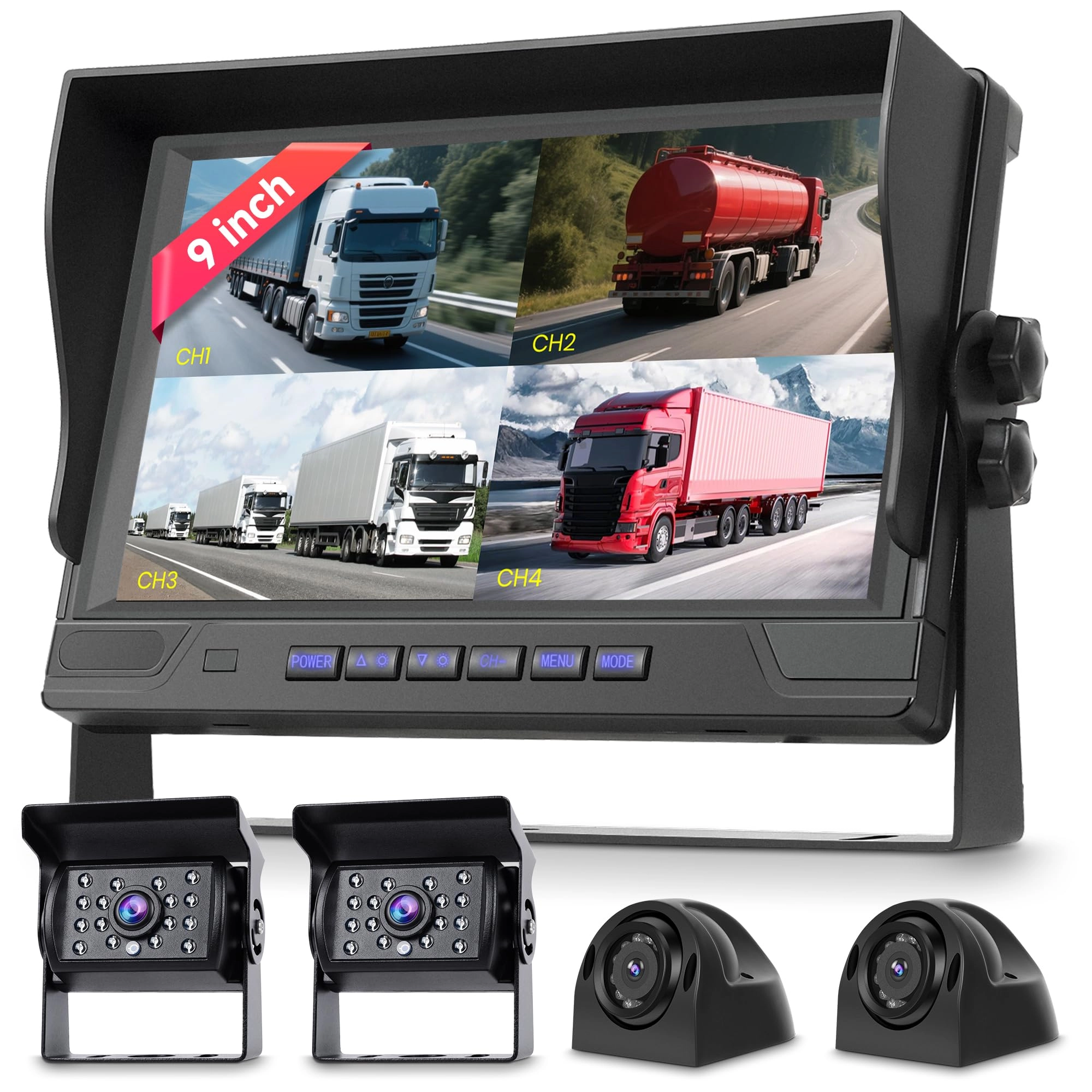 Wireless Rear Camera + Wireless Color IPS Monitor - Night Vision Wireless 720P