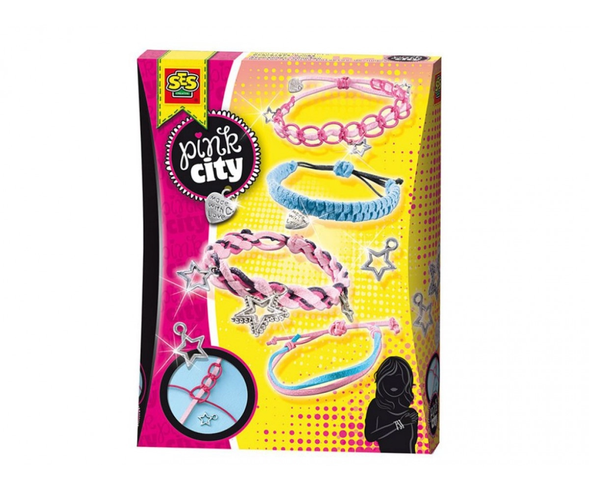 SES Creative Pink City Knotting Bracelets - Unique Princess theme Suitable for 5 years & above