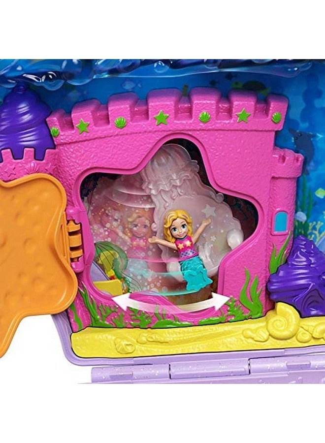 Tiny Power Seashell Purse Compact - Micro Polly and Lila Mermaid Dolls Wearable Strap Ages 4+