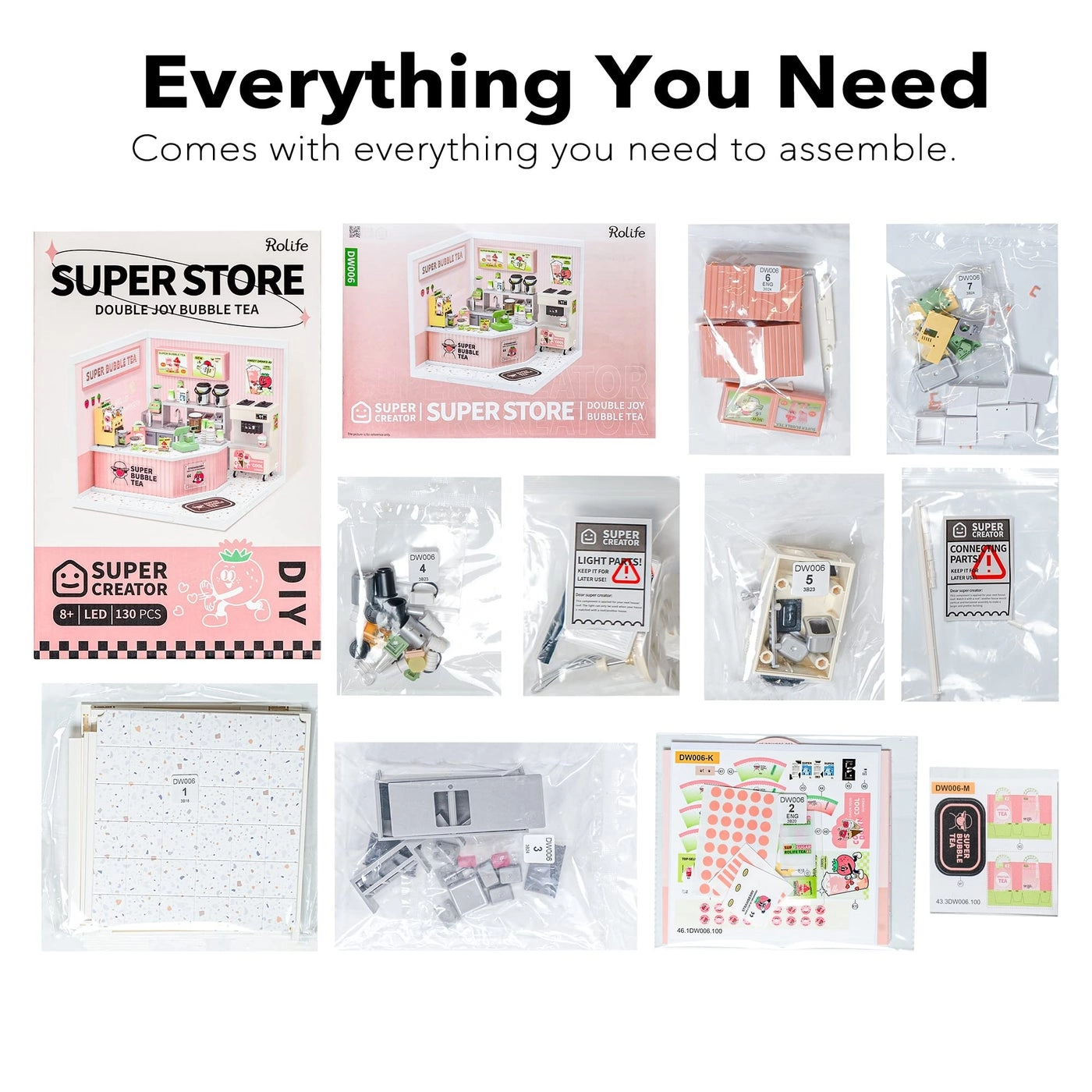 LED Building Blocks - Double Joy Bubble Tea 4 pcs