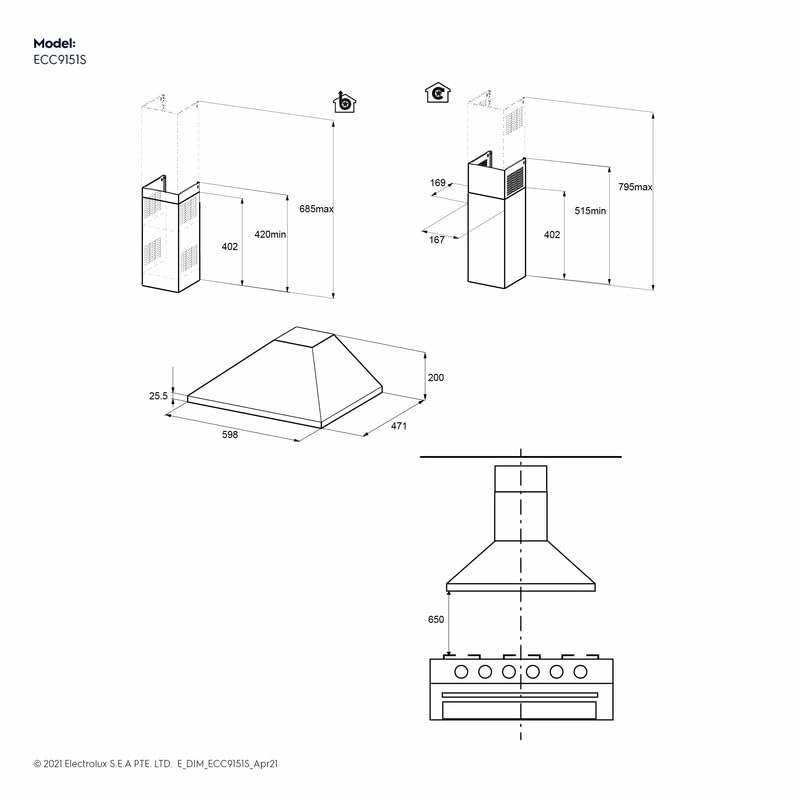 Chimney Hood - 90 cm