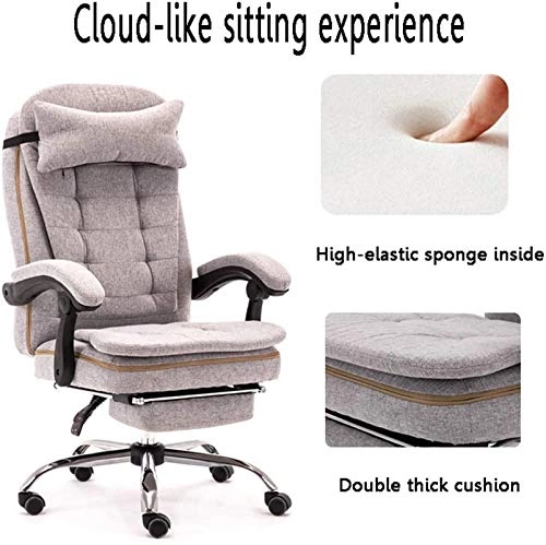 Reclining Chair - Fabric Cotton Black