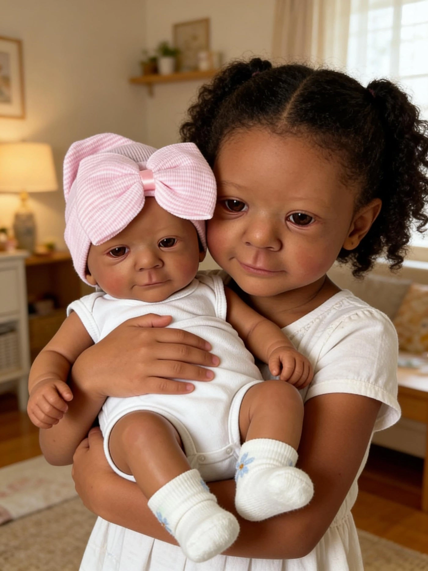 Reborn Baby Doll - 19 in Silicone Girl African American