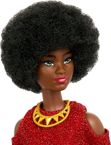 Barbie Fashionistas - Natural Black Hair Red Dress Ages 3+