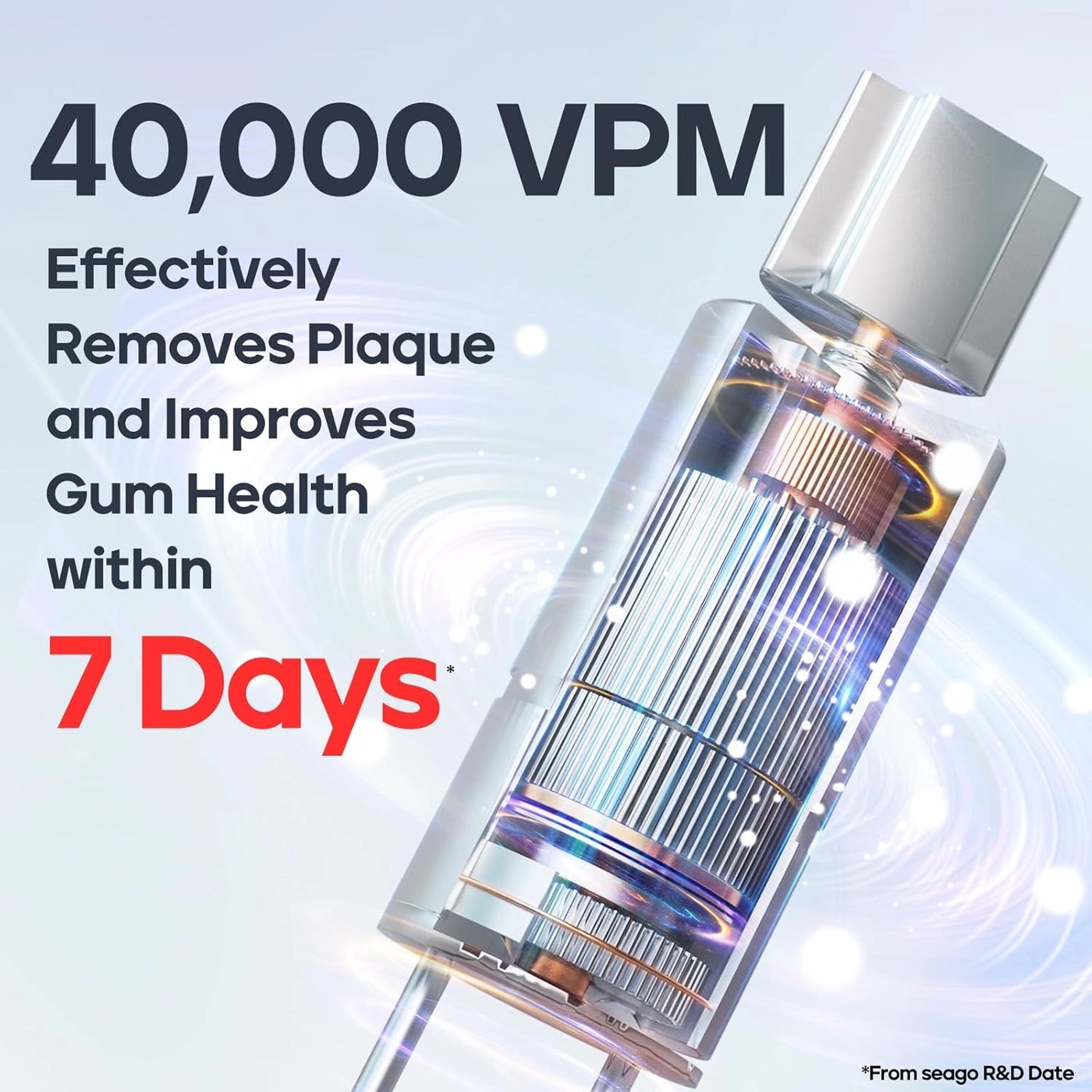 SG-2753 - Ultrasonic Rechargeable 8 Brush Heads 5 Modes