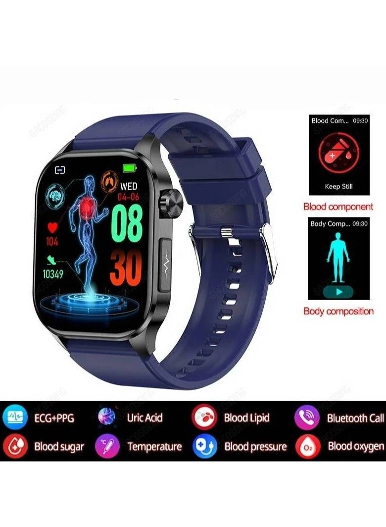 Health Smart Watch - Blood Glucose Monitoring Uric Acid Heart Rate