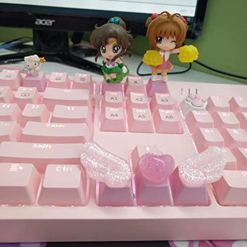 Handmade Cute Keycaps - Cherry MX Compatible Pink PBT R4
