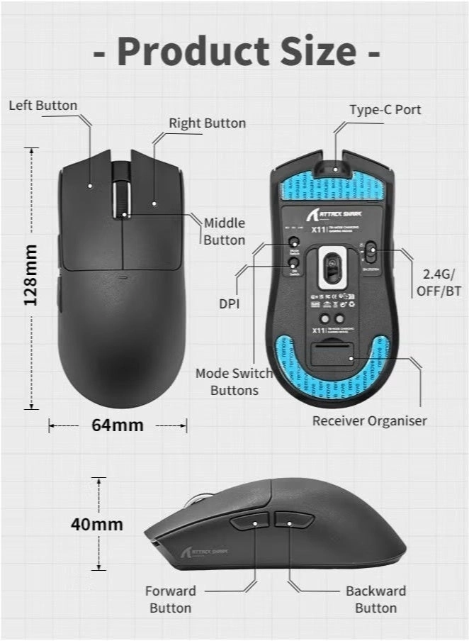 X11 Gaming Mouse - Wireless